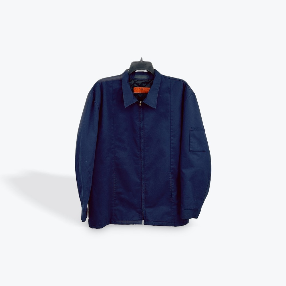 Red Kap Mens XXL Navy Blue Workwear Jacket Quilted Lined‎ Full Zip